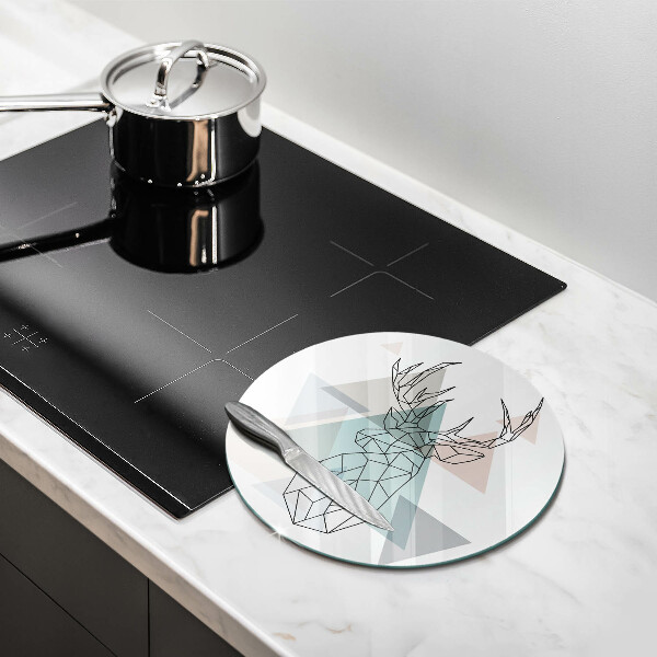 De vidrio templado Ciervo abstracto