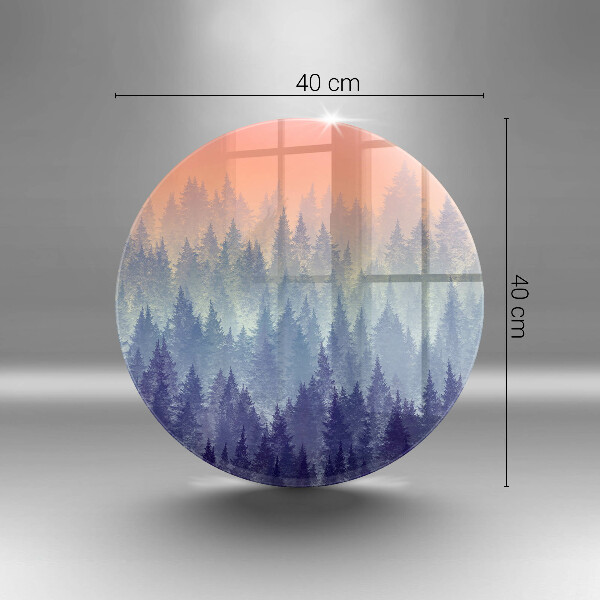 De vidrio templado Bosque al atardecer