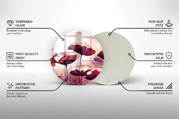 De vidrio templado Pintura de flores