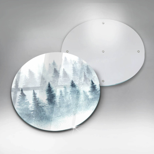 De vidrio templado Bosque de invierno pintado