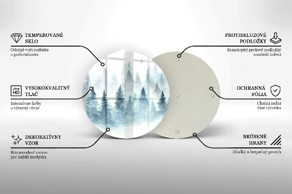 De vidrio templado Bosque de invierno pintado