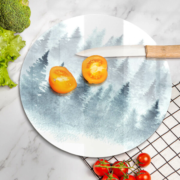 De vidrio templado Bosque de invierno pintado