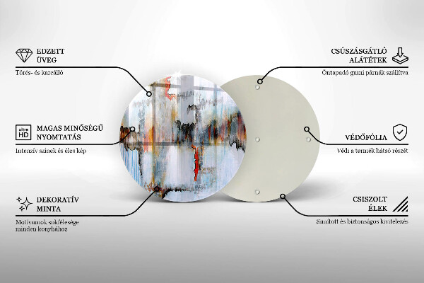 De vidrio templado Pinturas de abstraccion