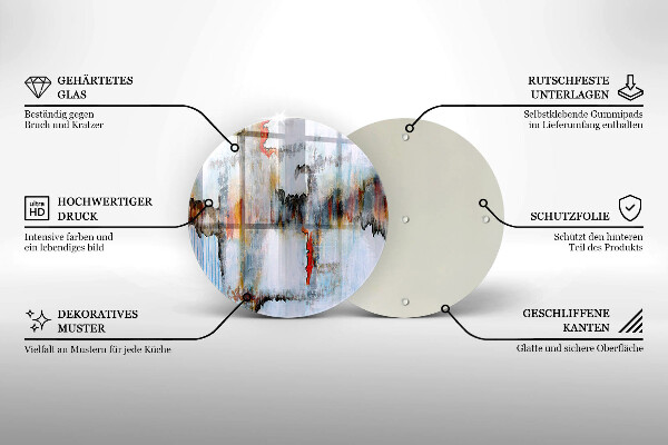 De vidrio templado Pinturas de abstraccion