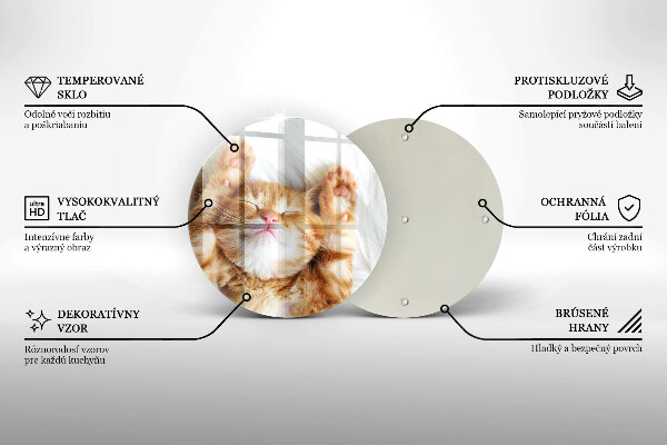 De vidrio templado Pequeño gatito lindo