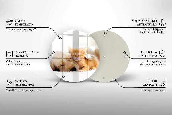De vidrio templado Animales perro y gato