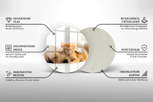 De vidrio templado Animales perro y gato