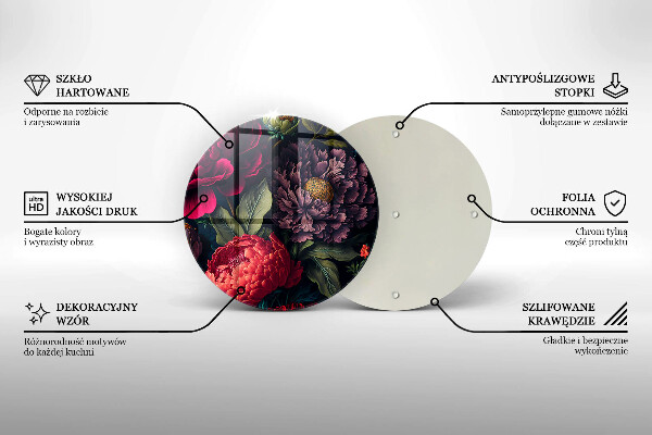 De vidrio templado Hermosas flores