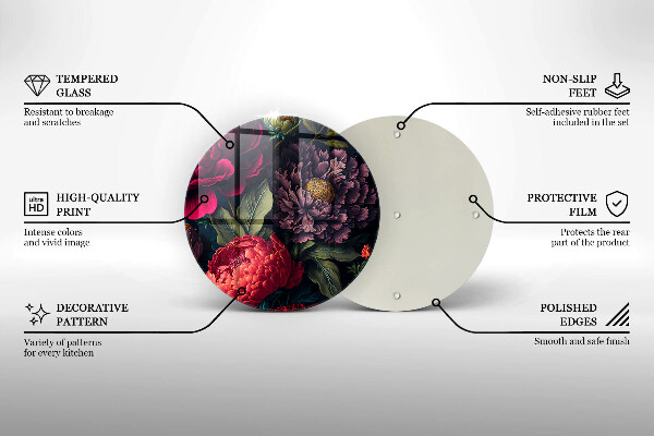 De vidrio templado Hermosas flores