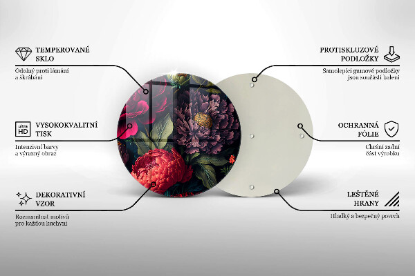 De vidrio templado Hermosas flores