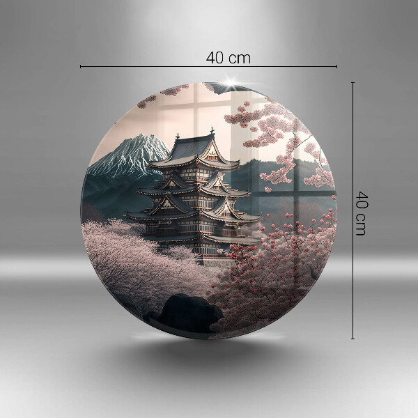 De vidrio templado Paisaje de edificios japoneses