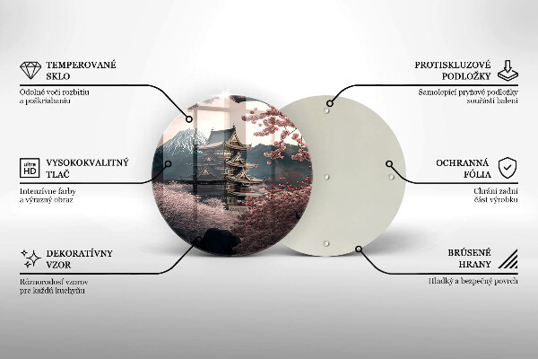 De vidrio templado Paisaje de edificios japoneses