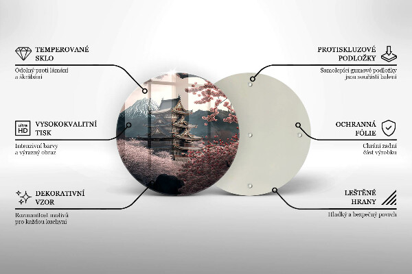 De vidrio templado Paisaje de edificios japoneses