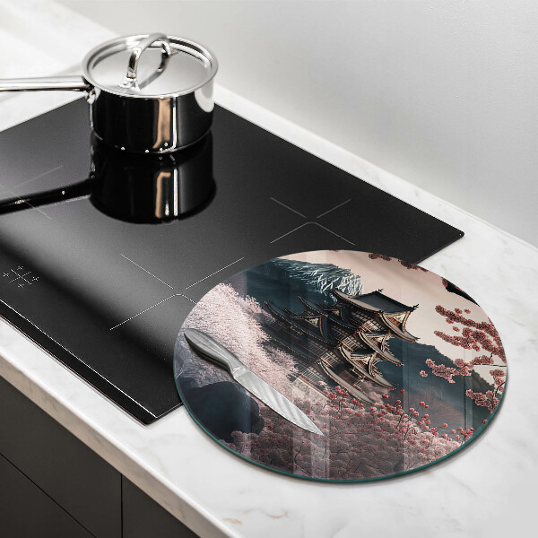 De vidrio templado Paisaje de edificios japoneses