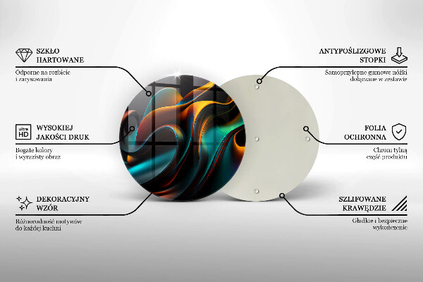 De vidrio templado Abstracción colorida