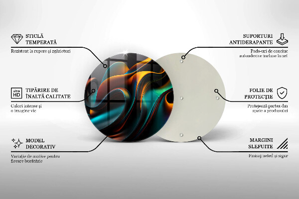 De vidrio templado Abstracción colorida