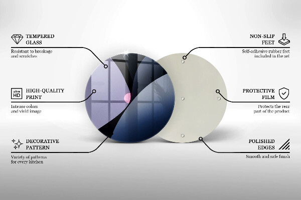 De vidrio templado Formas abstractas