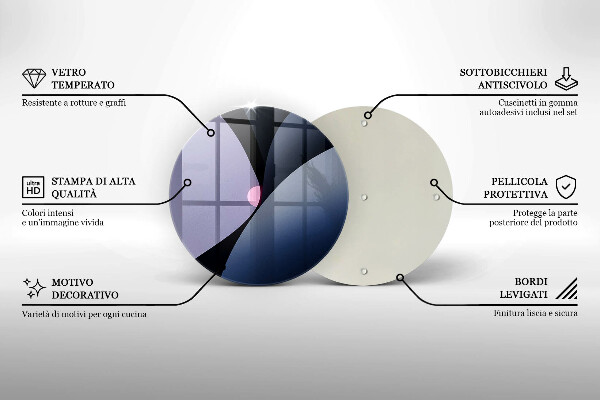 De vidrio templado Formas abstractas