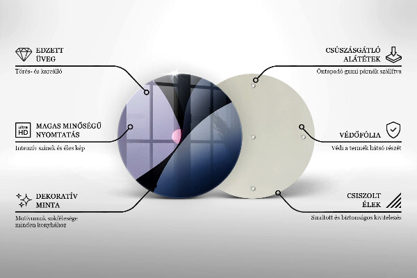 De vidrio templado Formas abstractas