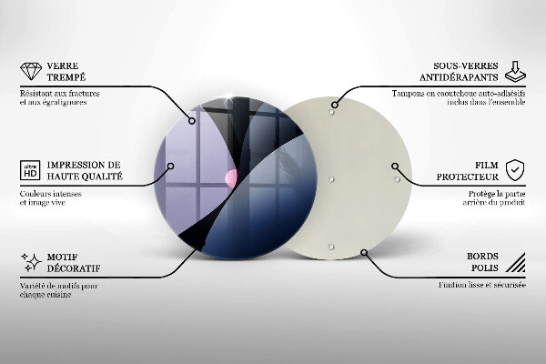 De vidrio templado Formas abstractas