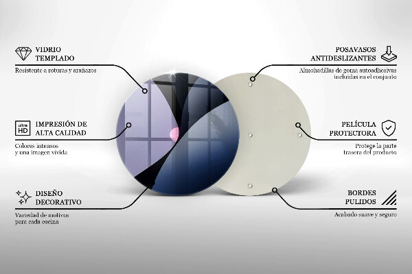 De vidrio templado Formas abstractas