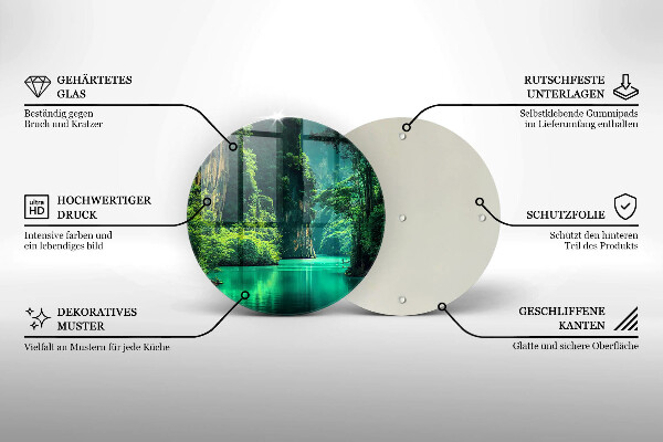 De vidrio templado Paisaje de laguna