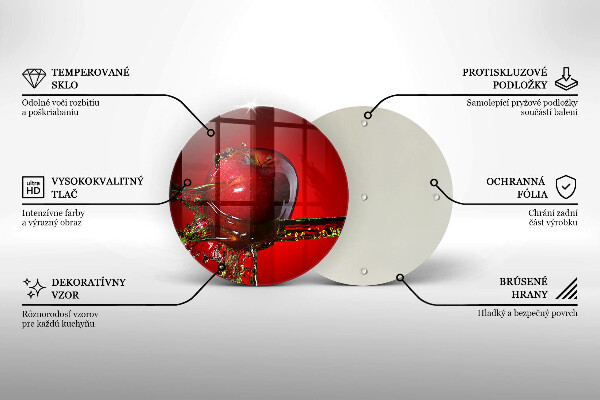 De vidrio templado Fruta de manzana en agua