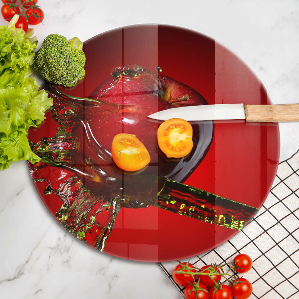 De vidrio templado Fruta de manzana en agua