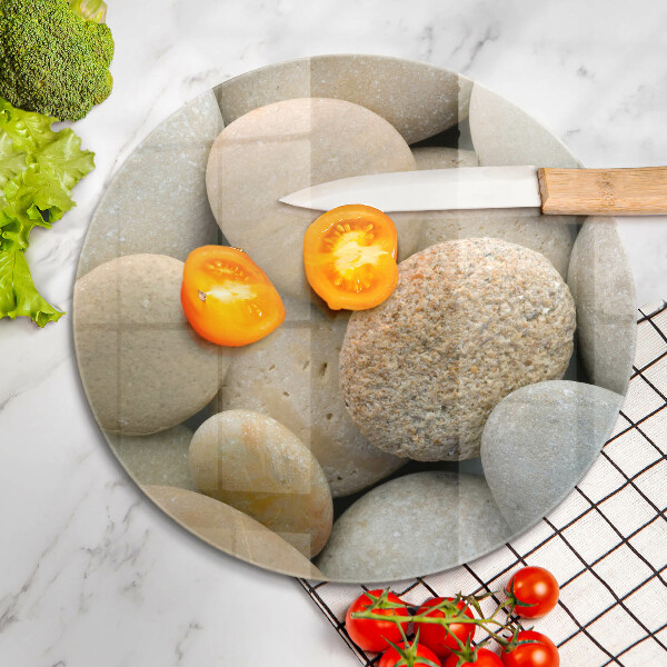 De vidrio templado Patrón de piedras ovaladas