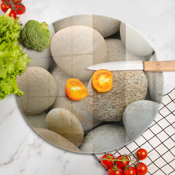 De vidrio templado Patrón de piedras ovaladas