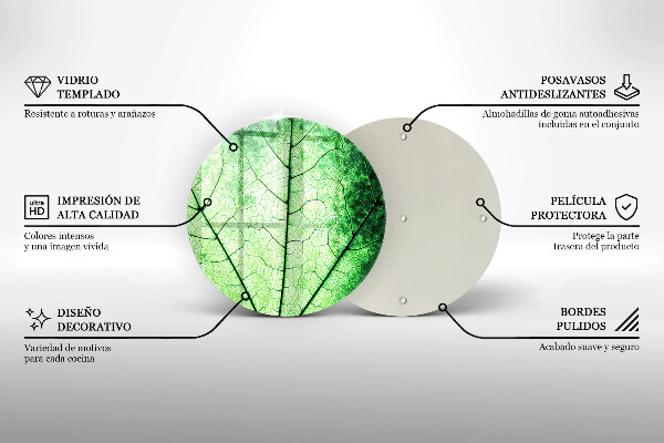 De vidrio templado Hoja de vena decorativa