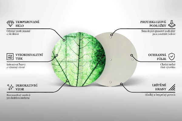 De vidrio templado Hoja de vena decorativa