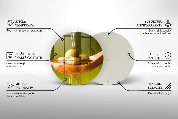 De vidrio templado Aceite de oliva y aceitunas