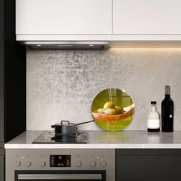 De vidrio templado Aceite de oliva y aceitunas