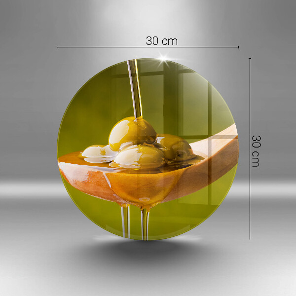 De vidrio templado Aceite de oliva y aceitunas