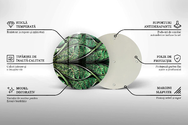 De vidrio templado Estructura de las venas de la hoja