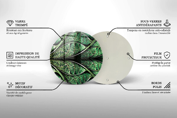 De vidrio templado Estructura de las venas de la hoja