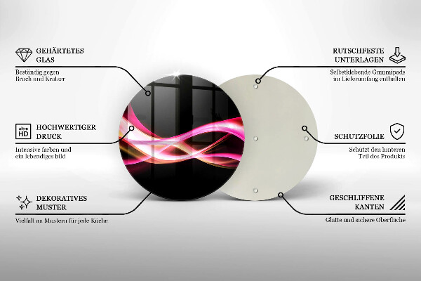 De vidrio templado Humo de neón abstracto