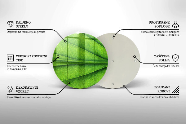 De vidrio templado Hoja de vena natural