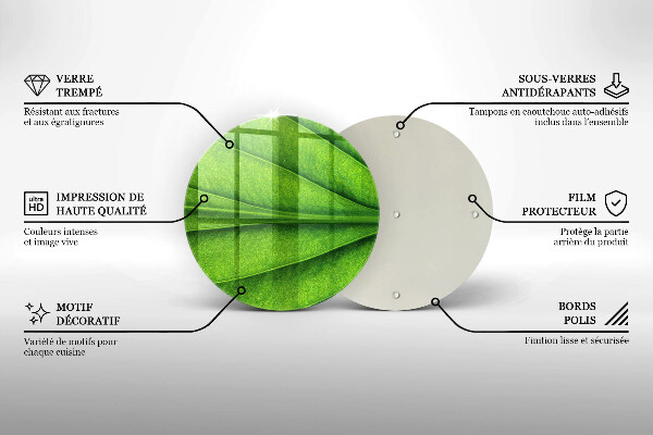 De vidrio templado Hoja de vena natural