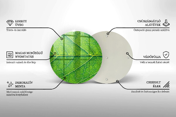 De vidrio templado Venas de las hojas naturales