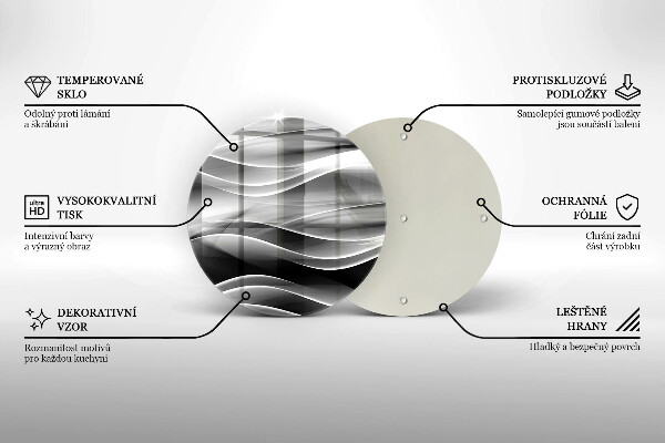 De vidrio templado Líneas abstractas de humo