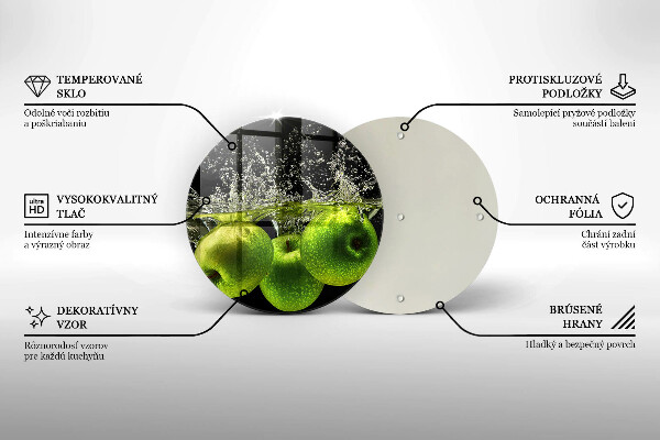 De vidrio templado Manzanas verdes y agua