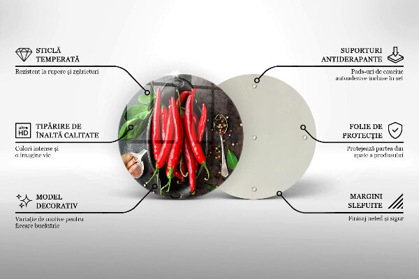 De vidrio templado Chiles rojos