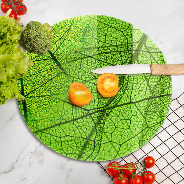 De vidrio templado Venas de las hojas naturales