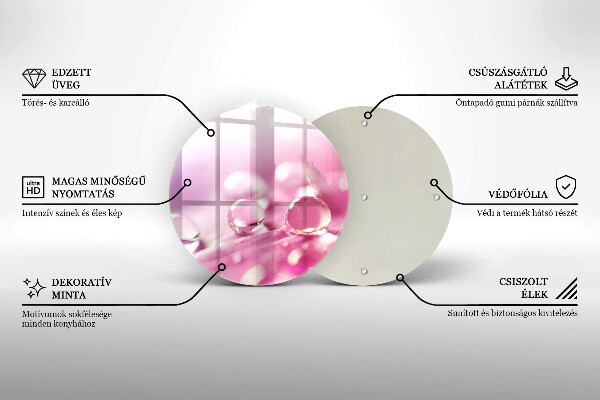 De vidrio templado Pétalos de flores de rocío