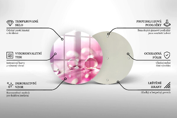 De vidrio templado Pétalos de flores de rocío