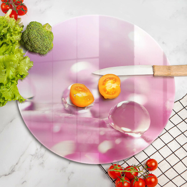 De vidrio templado Pétalos de flores de rocío