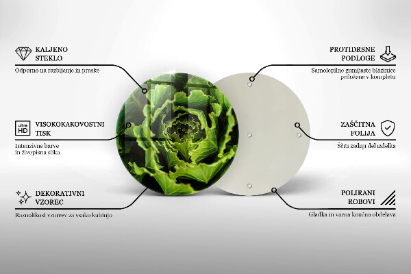 De vidrio templado Comer hojas de lechuga