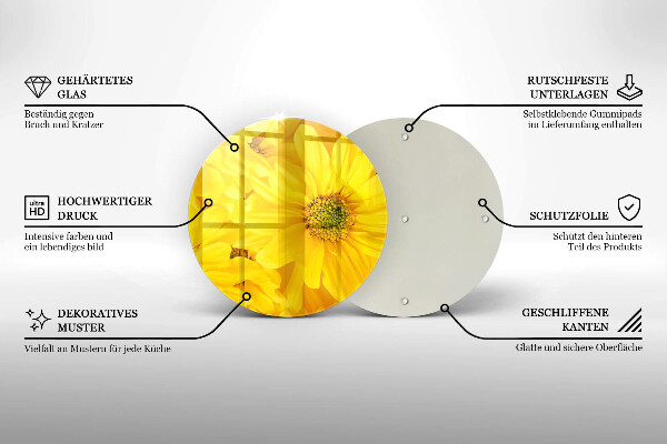 De vidrio templado Pétalos de flor